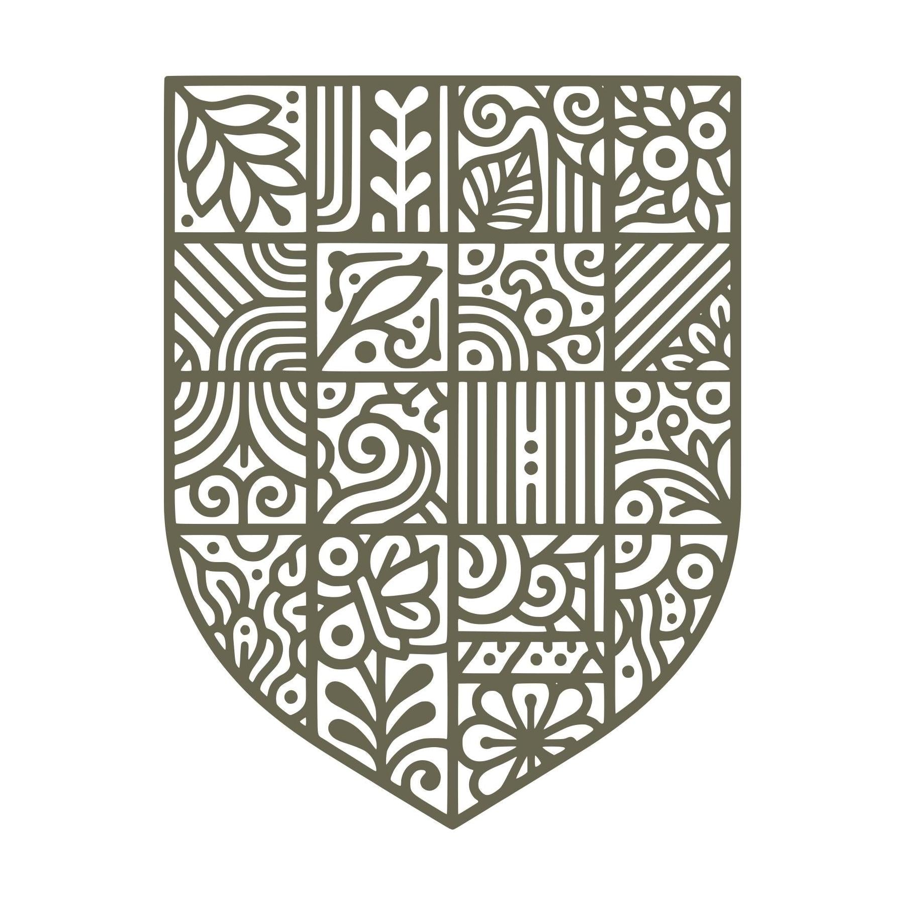Botanical Shield Delrin Leather Stamp