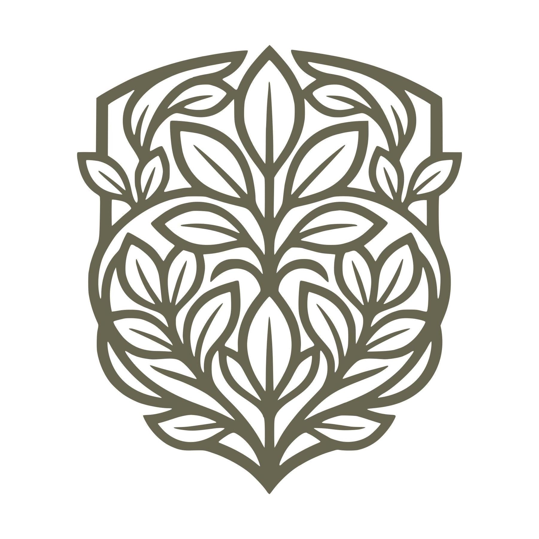Botanical Shield Delrin Leather Stamp