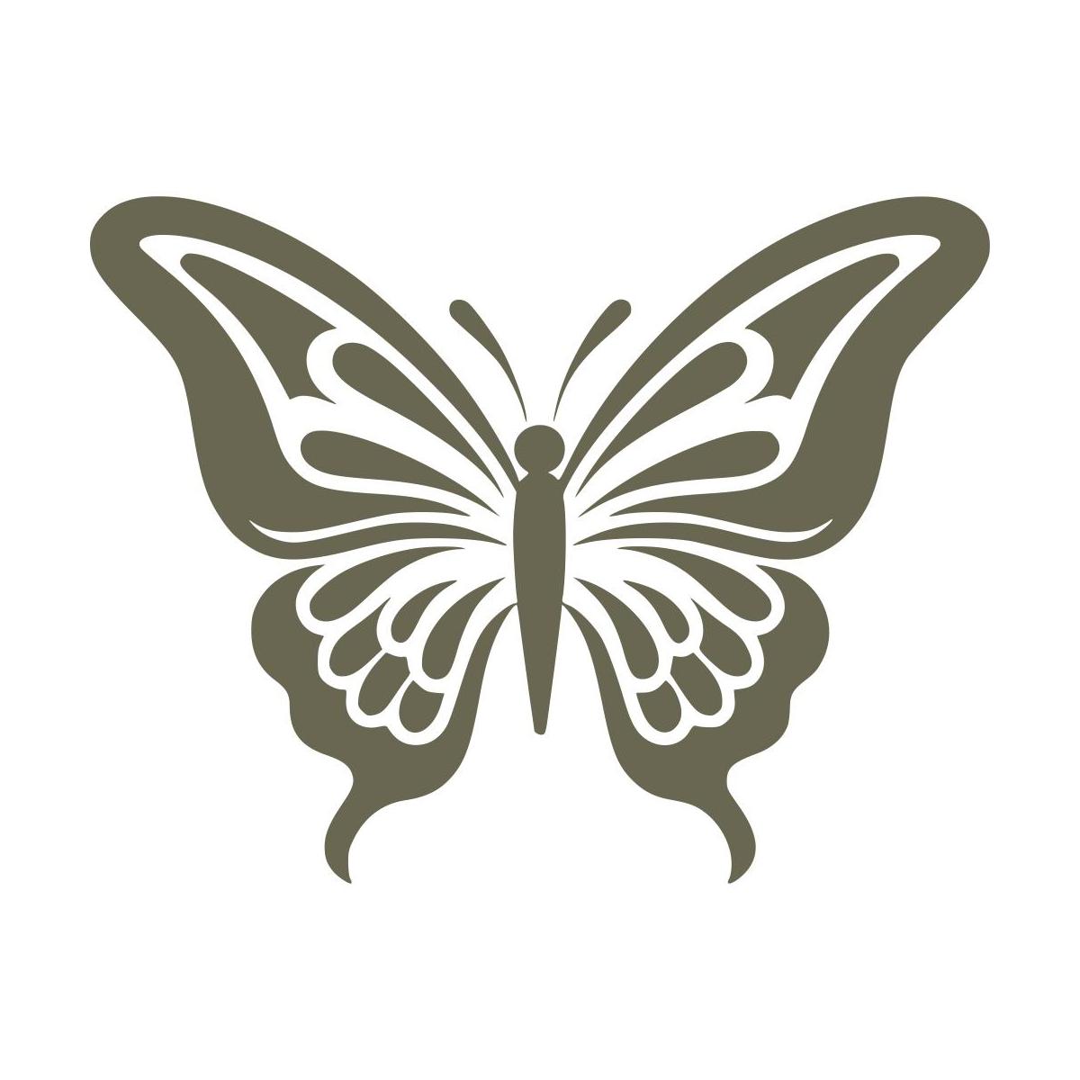 Delrin leather stamp with a detailed butterfly design, perfect for nature and floral-themed leatherworking projects.