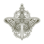 Butterfly on Sword Delrin Leather Stamp