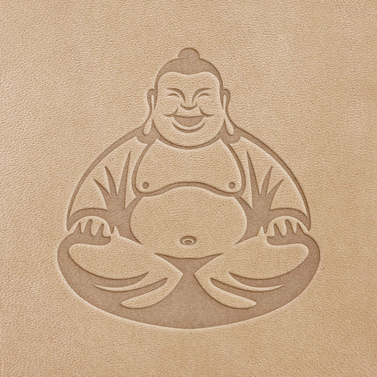 Laughing Buddha Delrin Leather Stamp