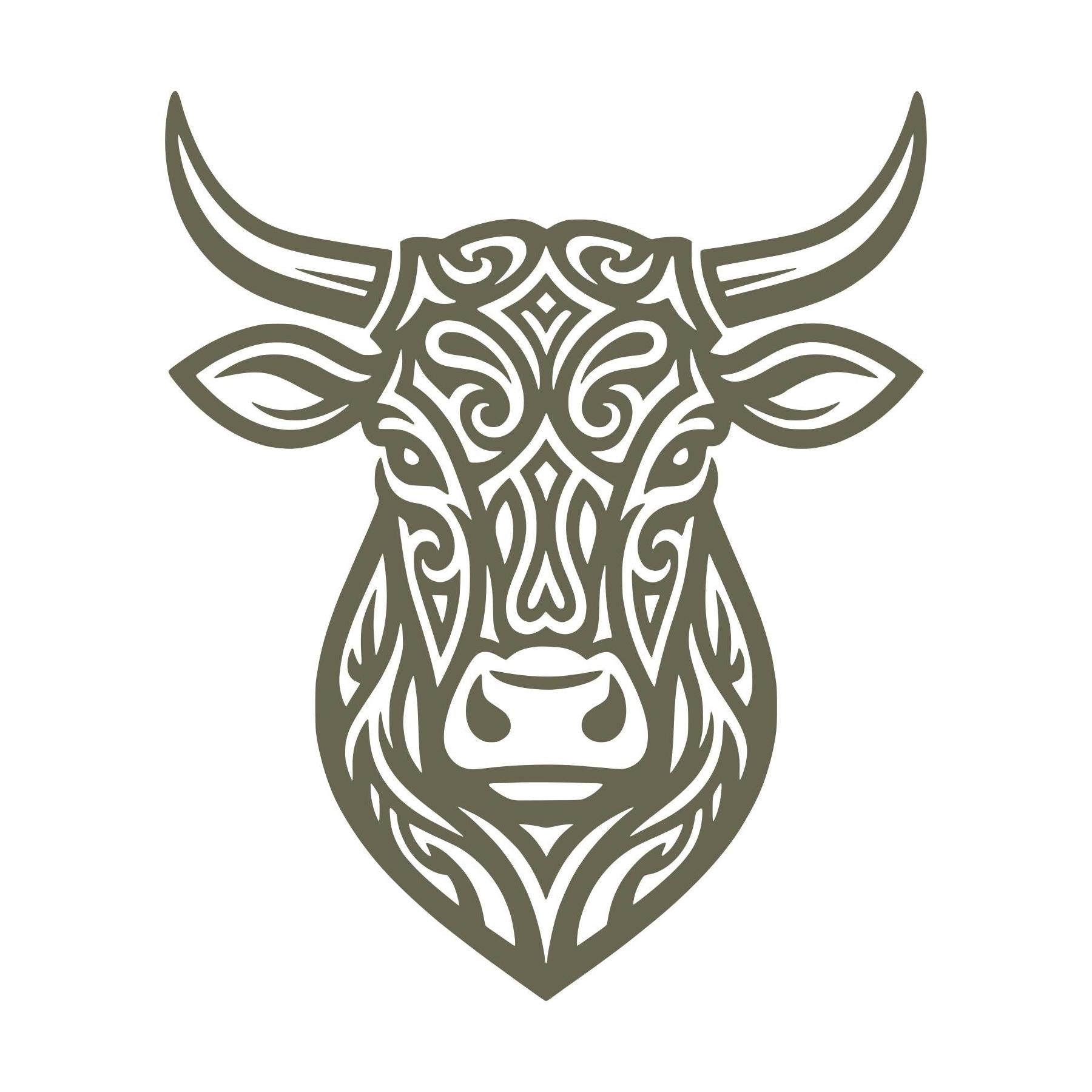 Bull Head Delrin Leather Stamp