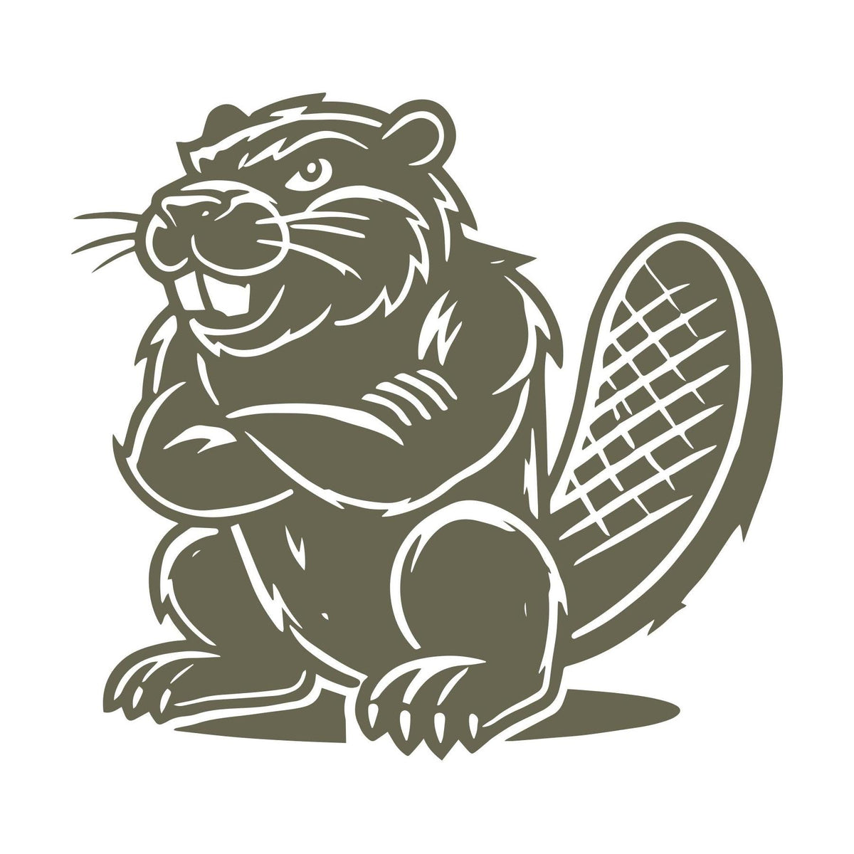 Angry Beaver Delrin Leather Stamp