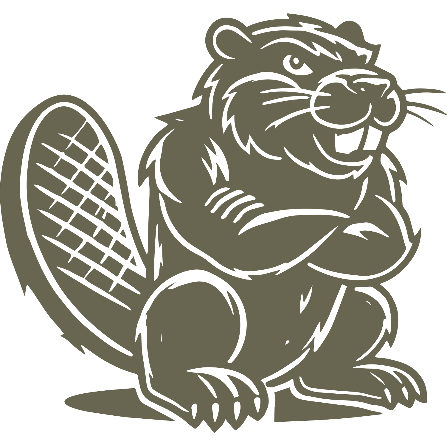 Angry Beaver Delrin Leather Stamp