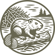 Beaver on a Log Delrin Leather Stamp