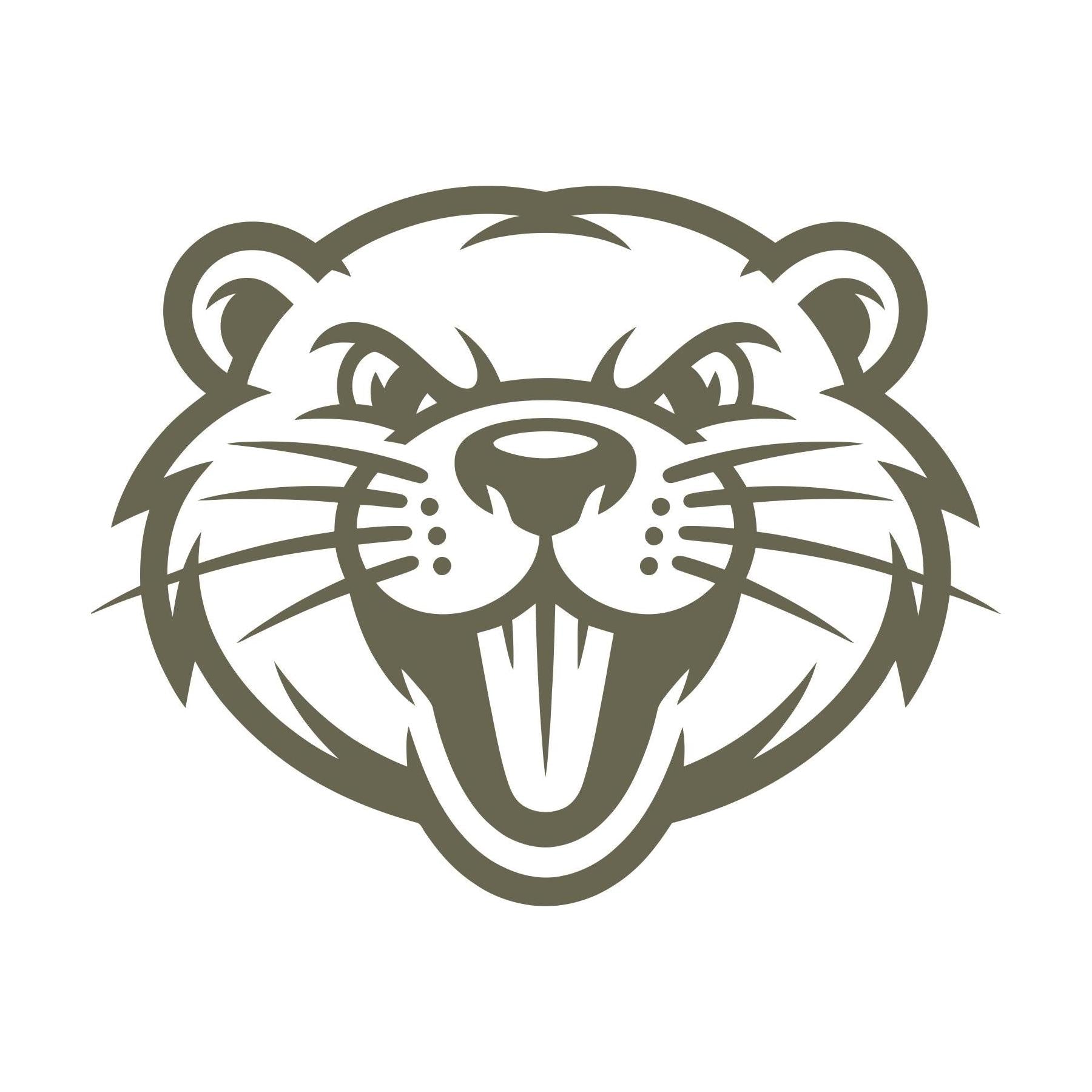 Angry Beaver Head Delrin Leather Stamp