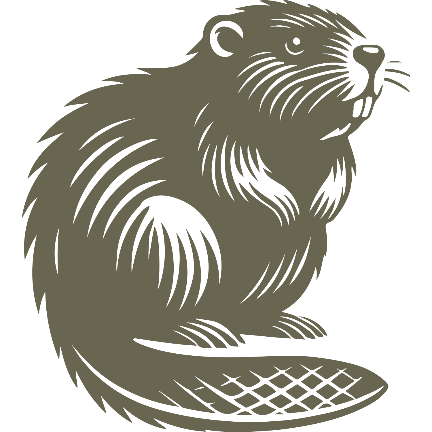 Beaver Delrin Leather Stamp