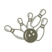 Bowling Ball and Pins Delrin Leather Stamp