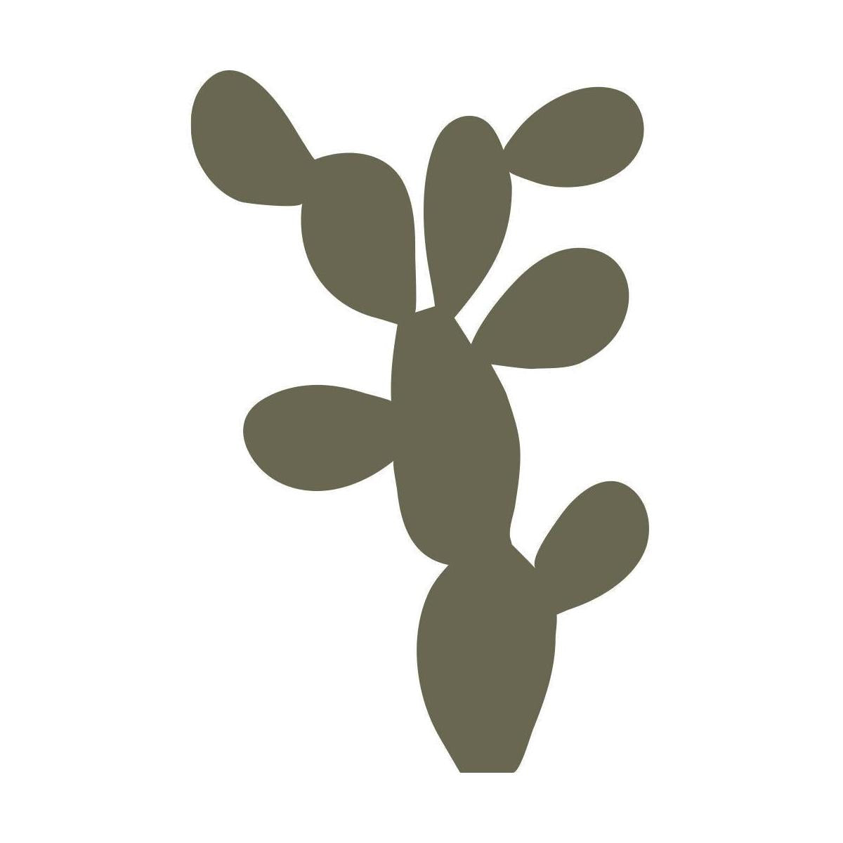 Silhouette illustration of a prickly pear cactus with rounded pads, designed for use as a Delrin leather stamp.