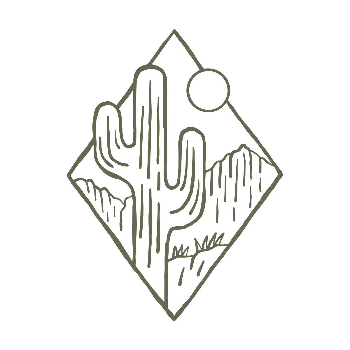 Desert Cactus Scene Delrin Leather Stamp