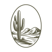 Desert Cactus Scene Delrin Leather Stamp