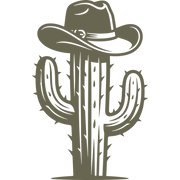 Cactus with Cowboy Hat Delrin Leather Stamp