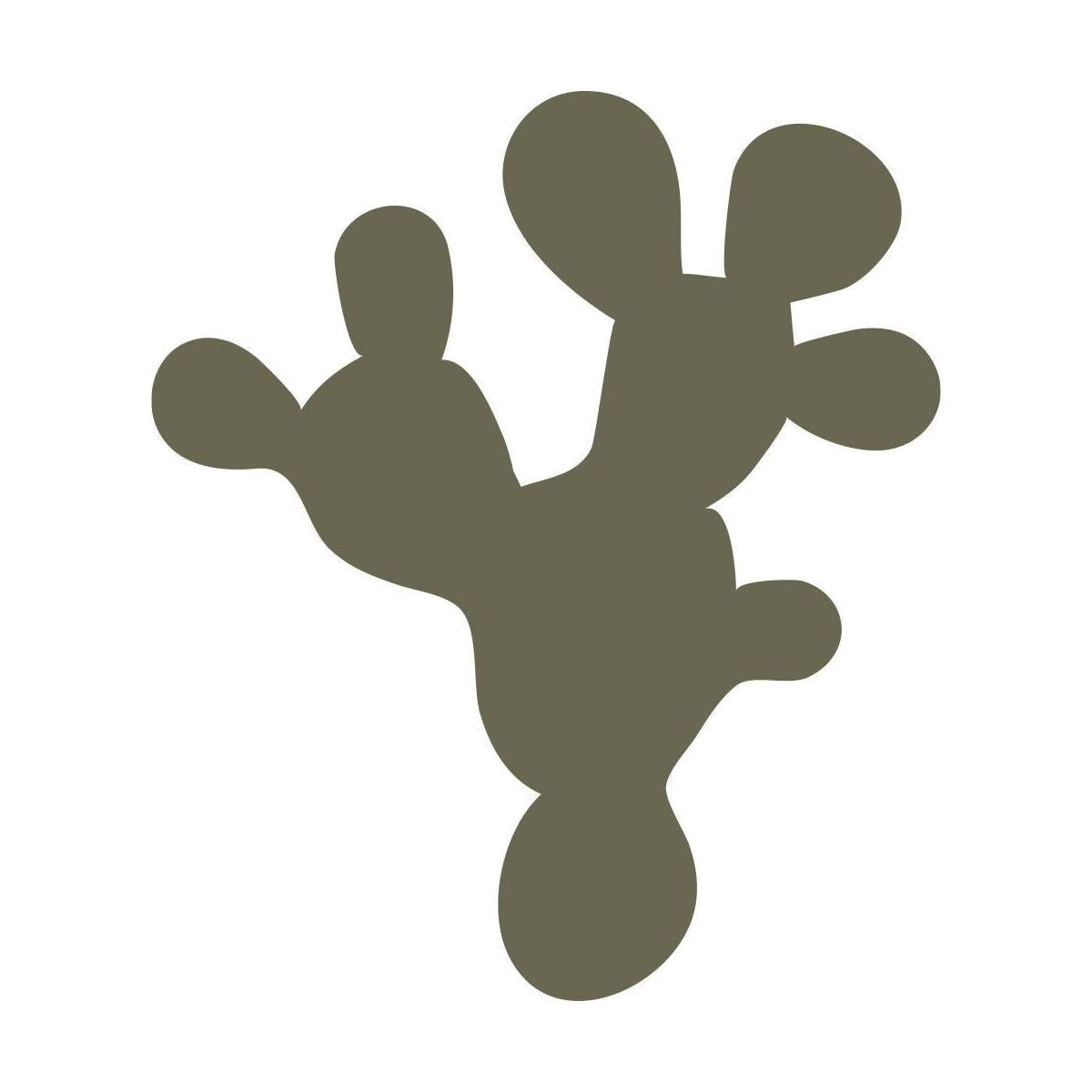 Silhouette illustration of a prickly pear cactus with rounded pads, designed for use as a Delrin leather stamp.