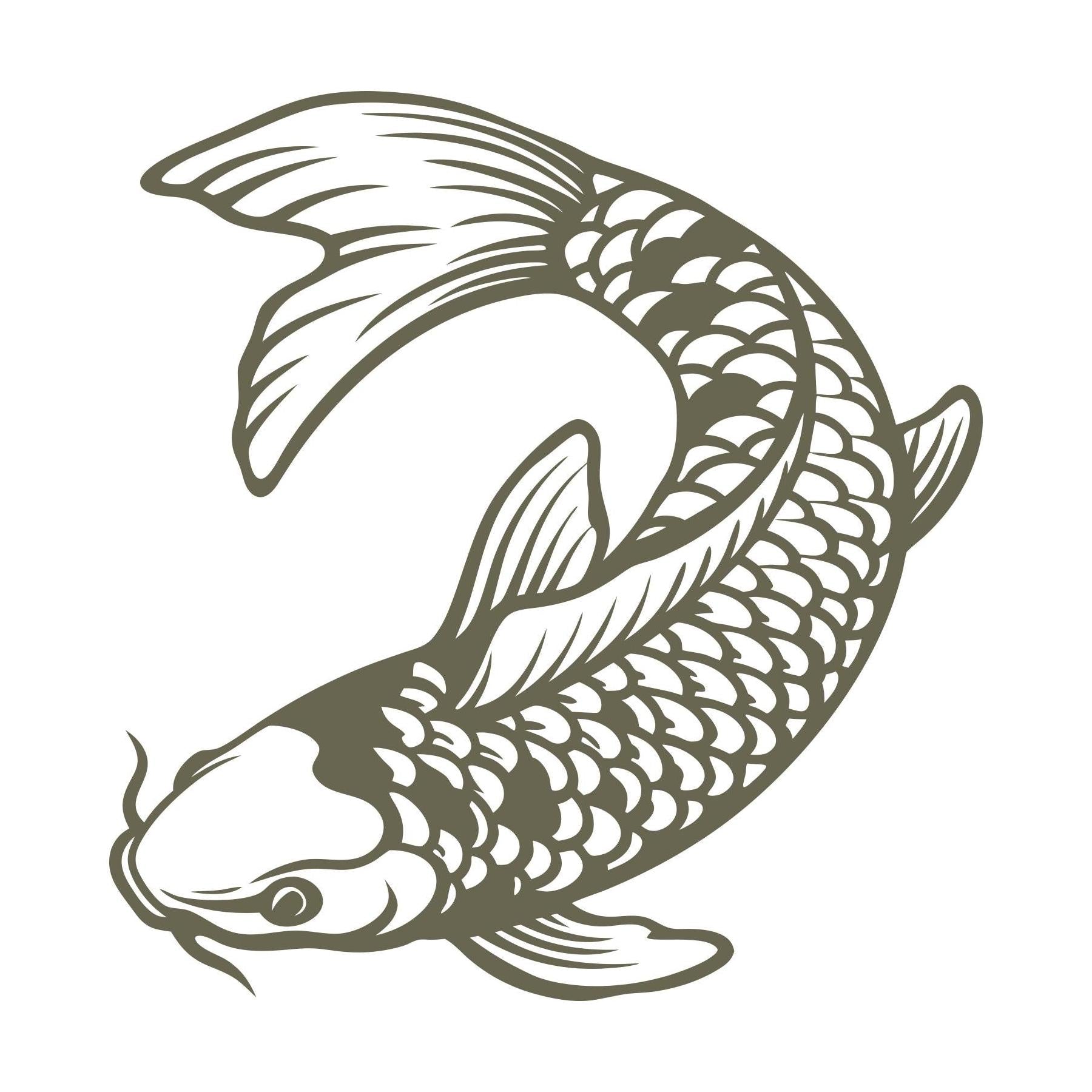 Carp Fish Delrin Leather Stamp