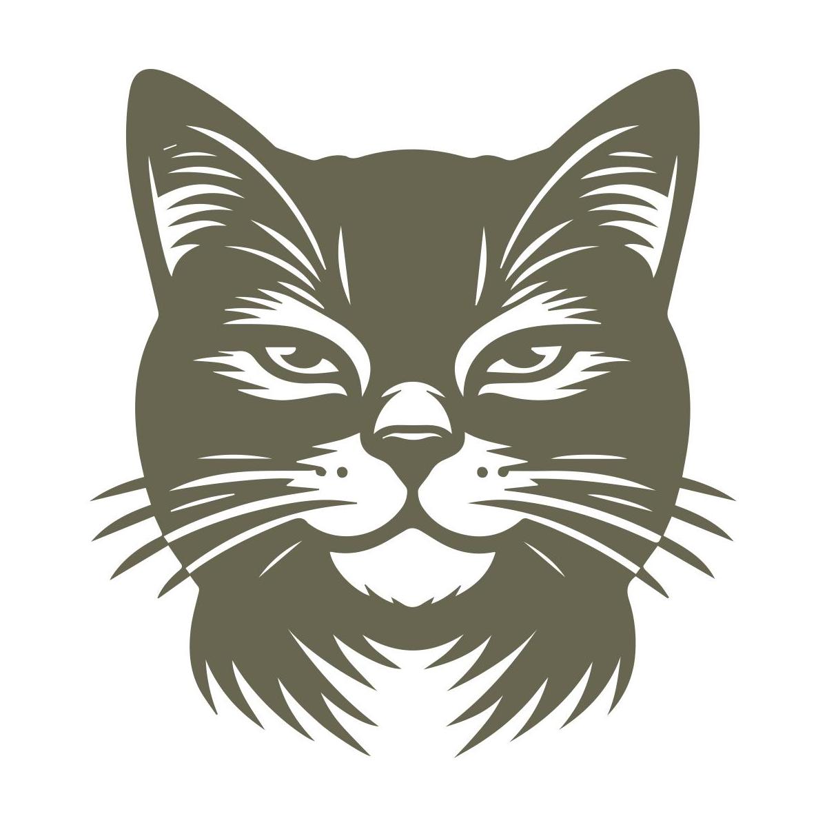 Cat Face Delrin Leather Stamp