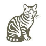 Tabby Cat Delrin Leather Stamp