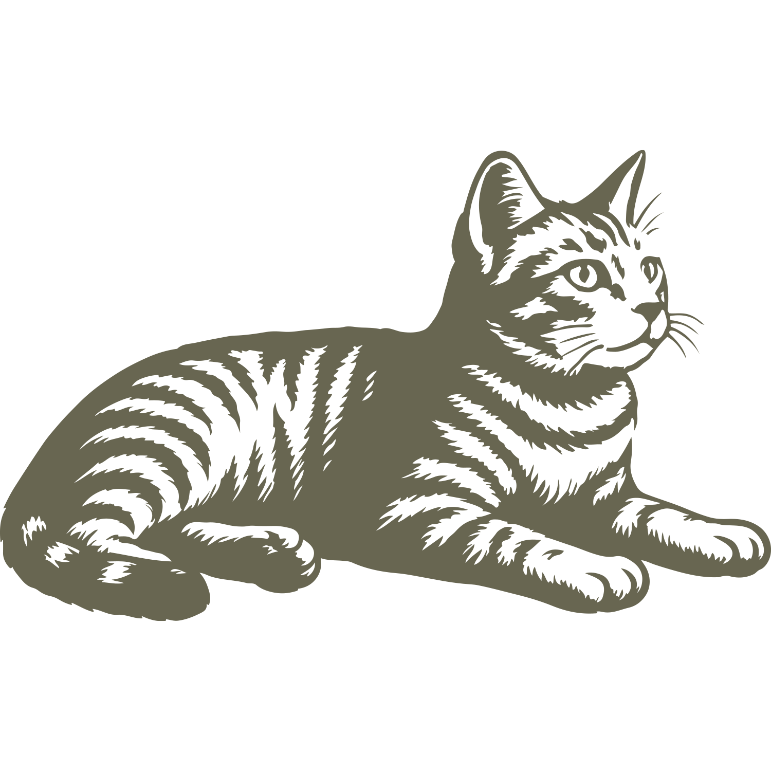 Tabby Cat Delrin Leather Stamp