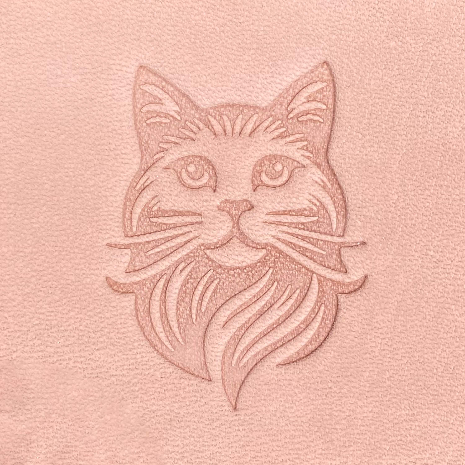 Cat Face Delrin Leather Stamp