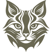 Detailed lynx face design with bold lines and sharp features, capturing the wild and majestic essence of this feline.