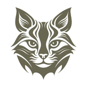 Detailed lynx face design with bold lines and sharp features, capturing the wild and majestic essence of this feline.