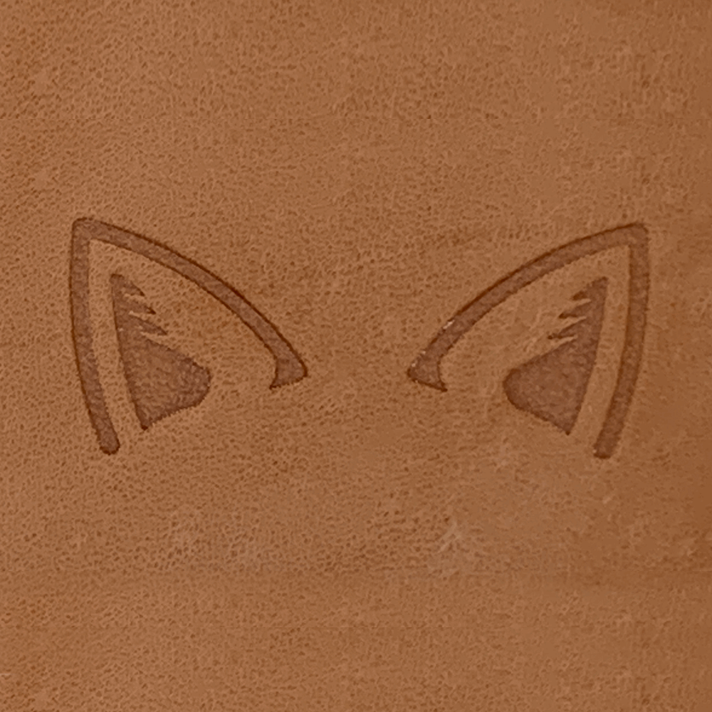 Cat Ears Delrin Leather Stamp
