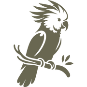 Delrin leather stamp with a detailed cockatoo design, perfect for bird-themed leatherworking projects.