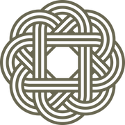 Intricate Celtic knot design featuring interwoven lines in a symmetrical, circular pattern.