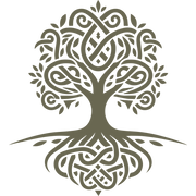 Intricate Celtic tree of life design featuring interwoven branches and roots, symbolizing growth and connection.