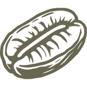 Detailed coffee bean design with organic texture, perfect for coffee lovers and branding projects.