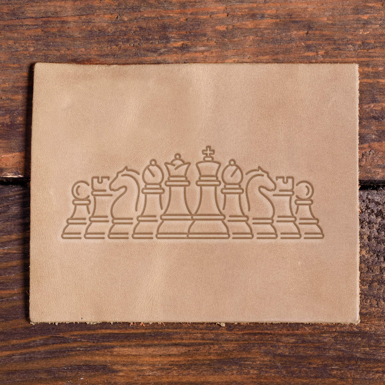 Chess Pieces Delrin Leather Stamp