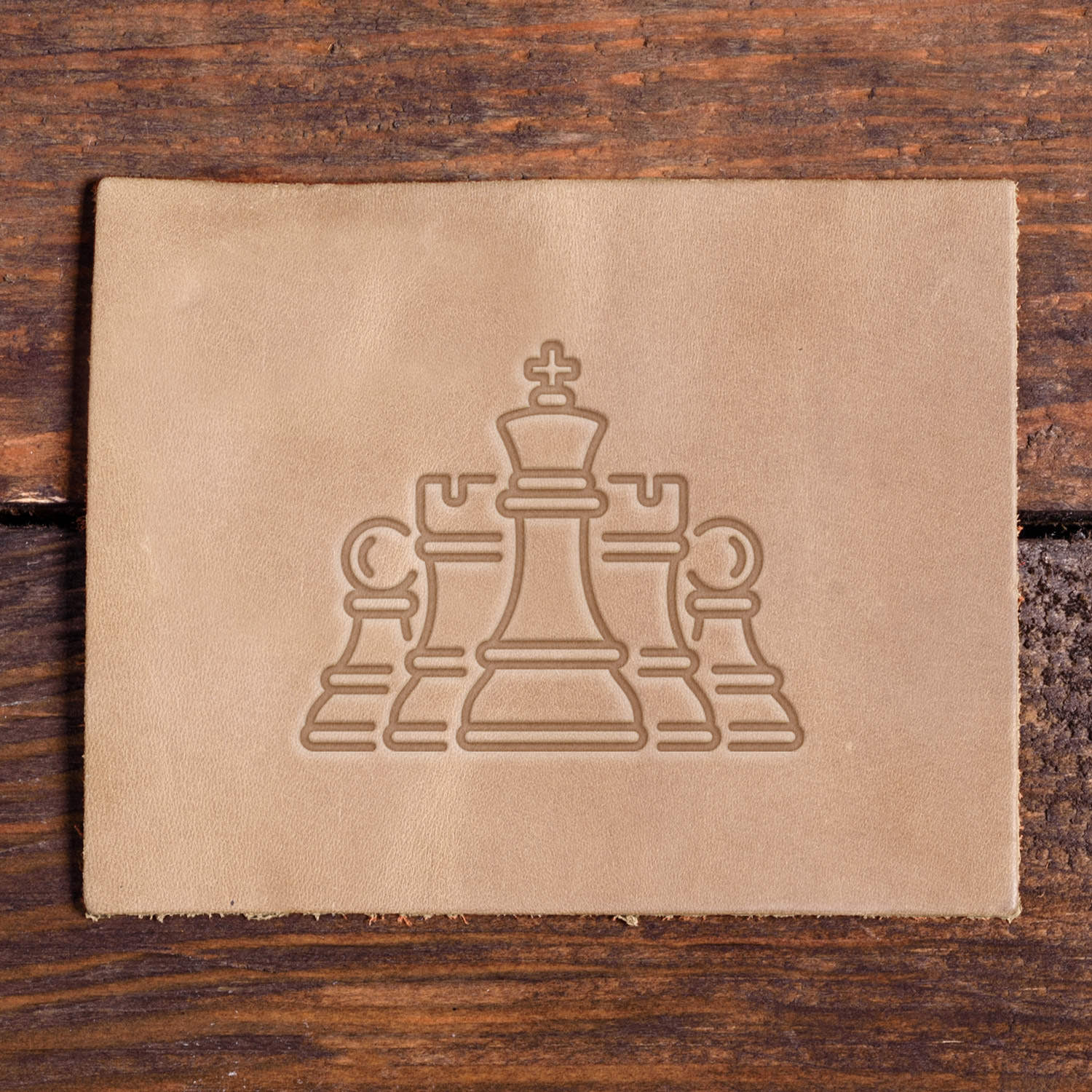 Chess Pieces Delrin Leather Stamp