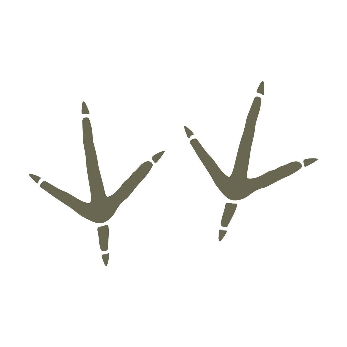 Delrin leather stamp with a bird tracks design, perfect for nature and wildlife-themed leatherworking projects.