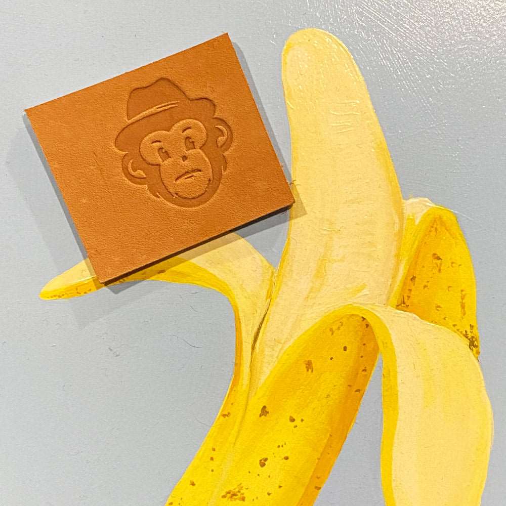 Chimp with Hat Delrin Leather Stamp