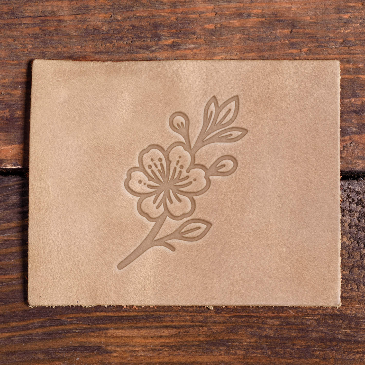 Cherry Blossom Delrin Leather Stamp