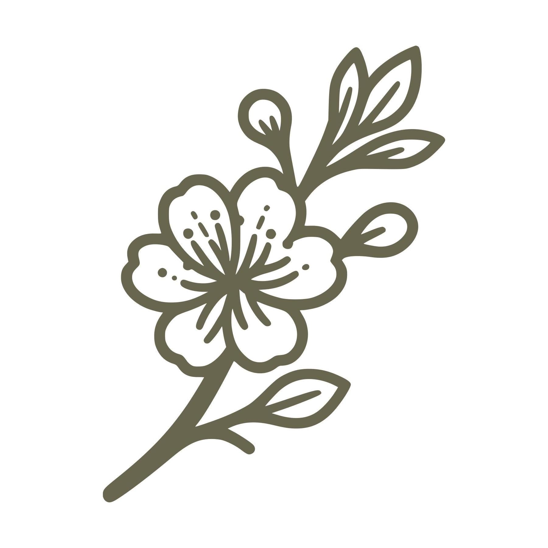 Cherry Blossom Delrin Leather Stamp