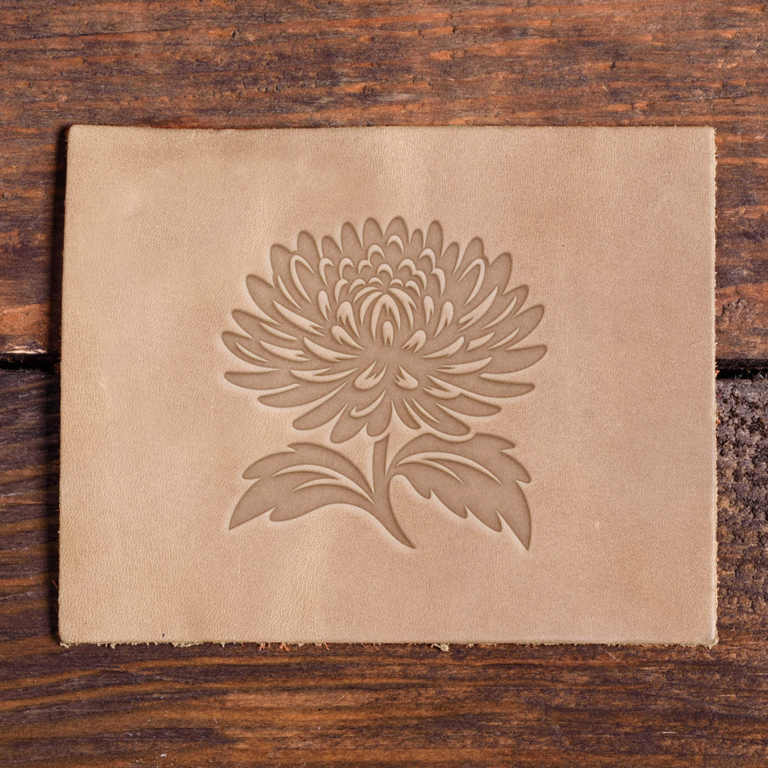 Chrysanthemum Delrin Leather Stamp