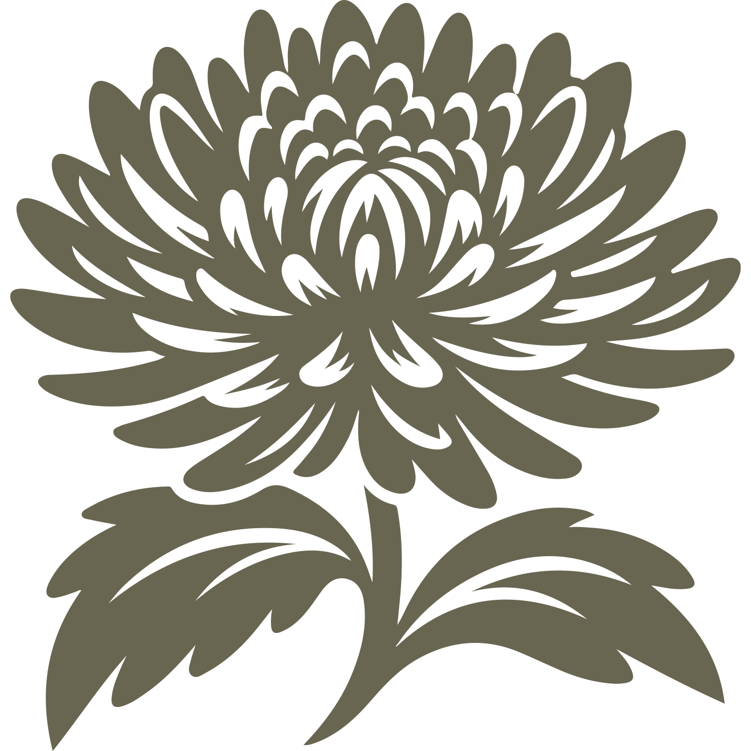 Chrysanthemum Delrin Leather Stamp