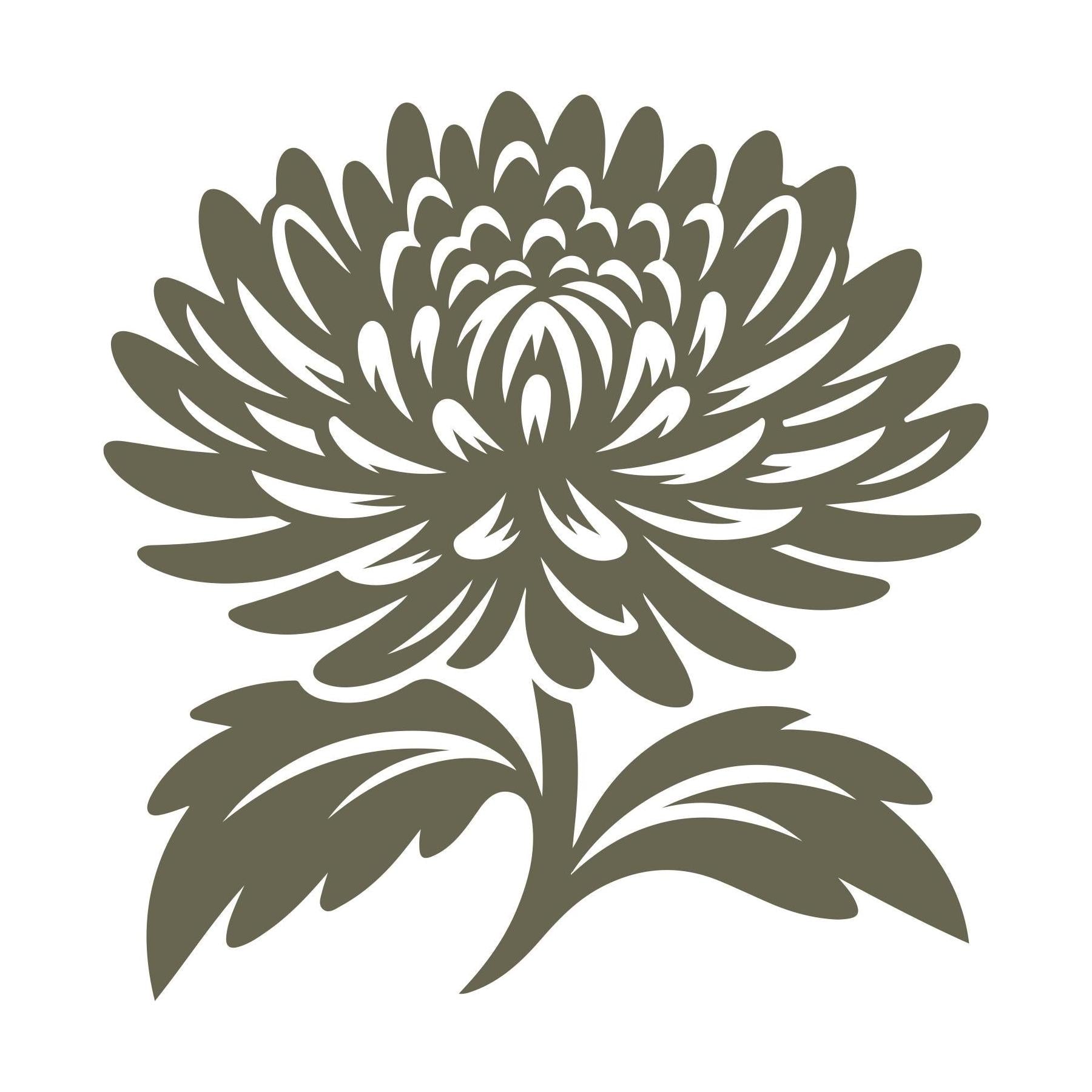 Chrysanthemum Delrin Leather Stamp