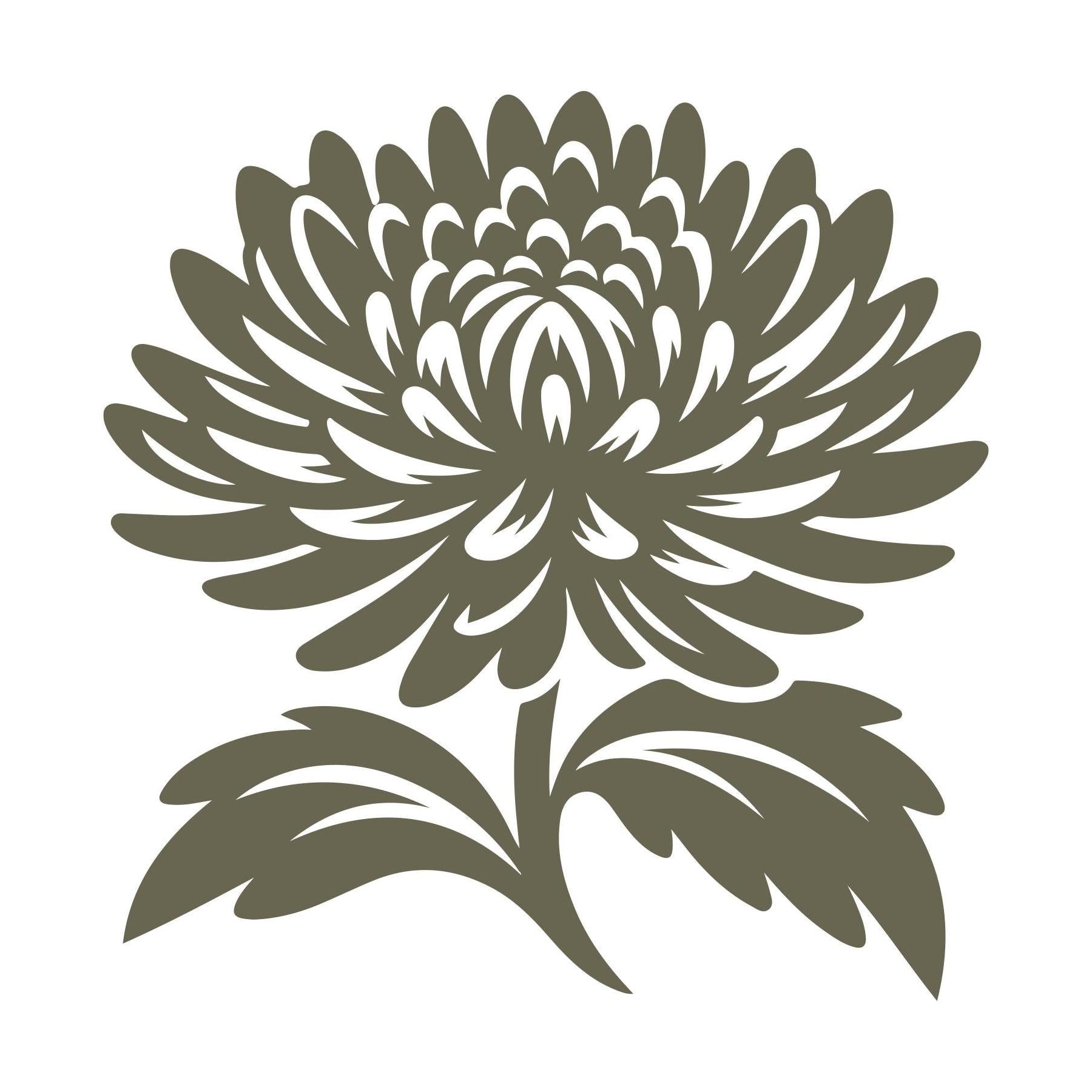 Chrysanthemum Delrin Leather Stamp