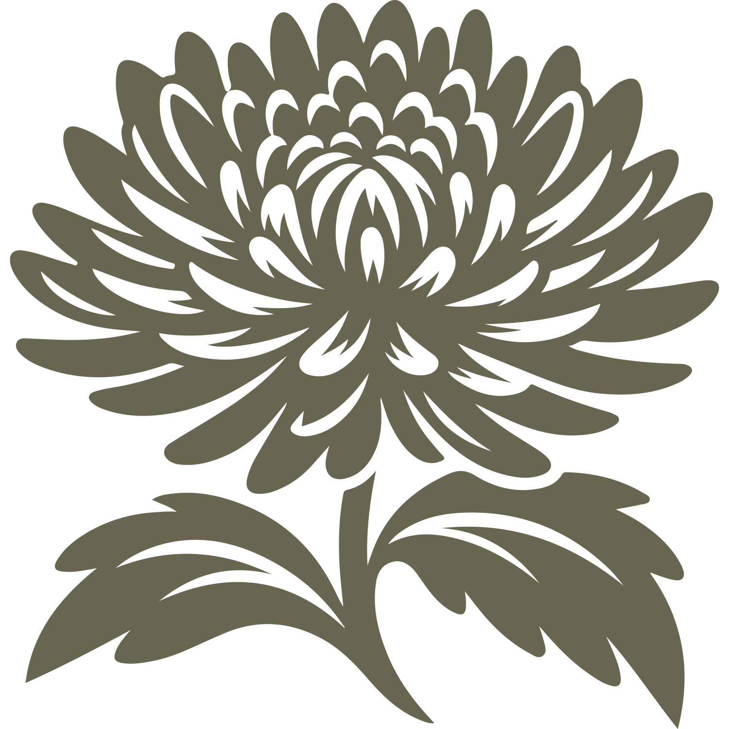Chrysanthemum Delrin Leather Stamp