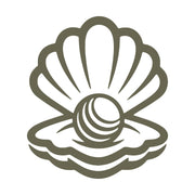 Clam with a Pearl Delrin Leather Stamp