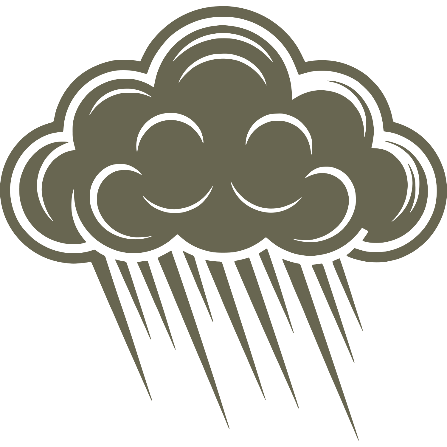 Raining Cloud Delrin Leather Stamp