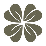 Bold abstract flower design with four rounded petals, crafted as a Delrin leather stamp—perfect for floral-themed wallets, journal covers, or handmade accessories.