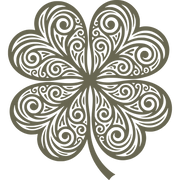 Ornate Four Leaf Clover Delrin Leather Stamp