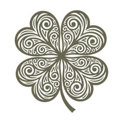 Ornate Four Leaf Clover Delrin Leather Stamp