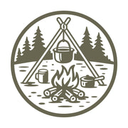 Campfire Scene Delrin Leather Stamp