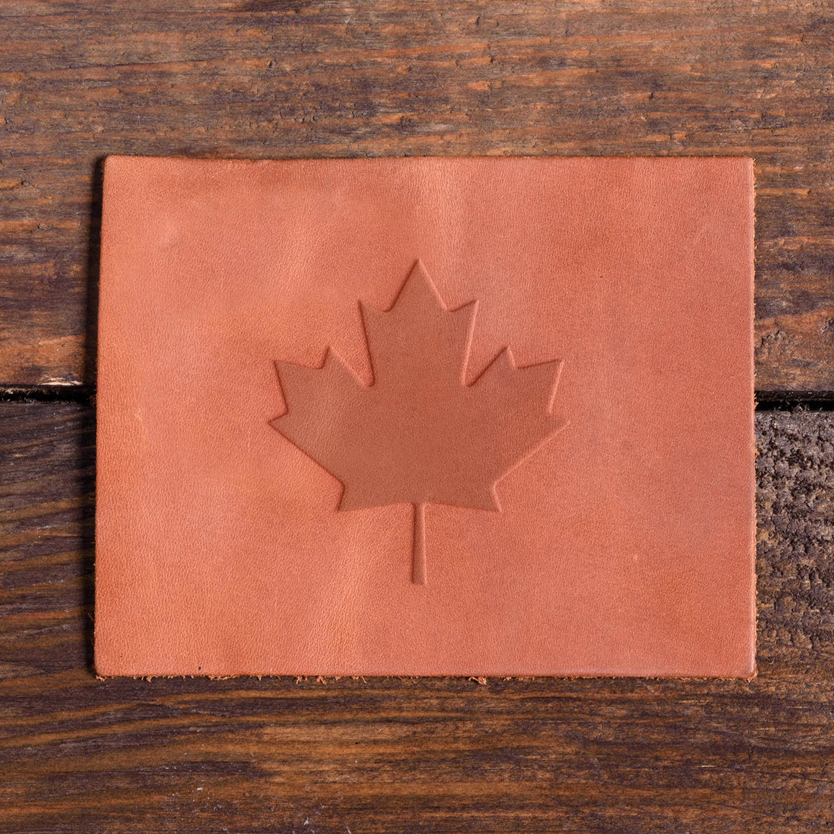 Canadian Maple Leaf Delrin Leather Stamp