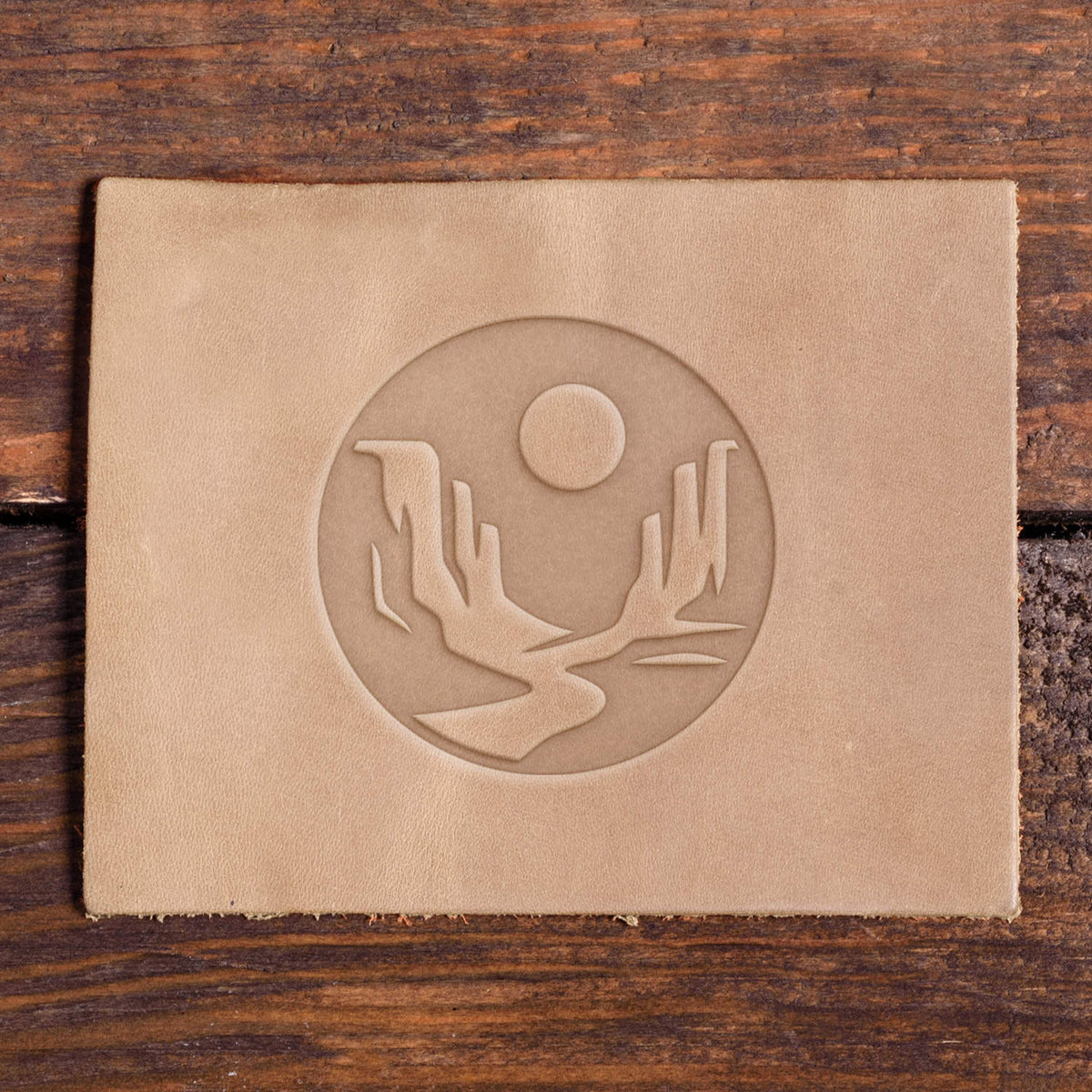 Sun over Canyon Delrin Leather Stamp