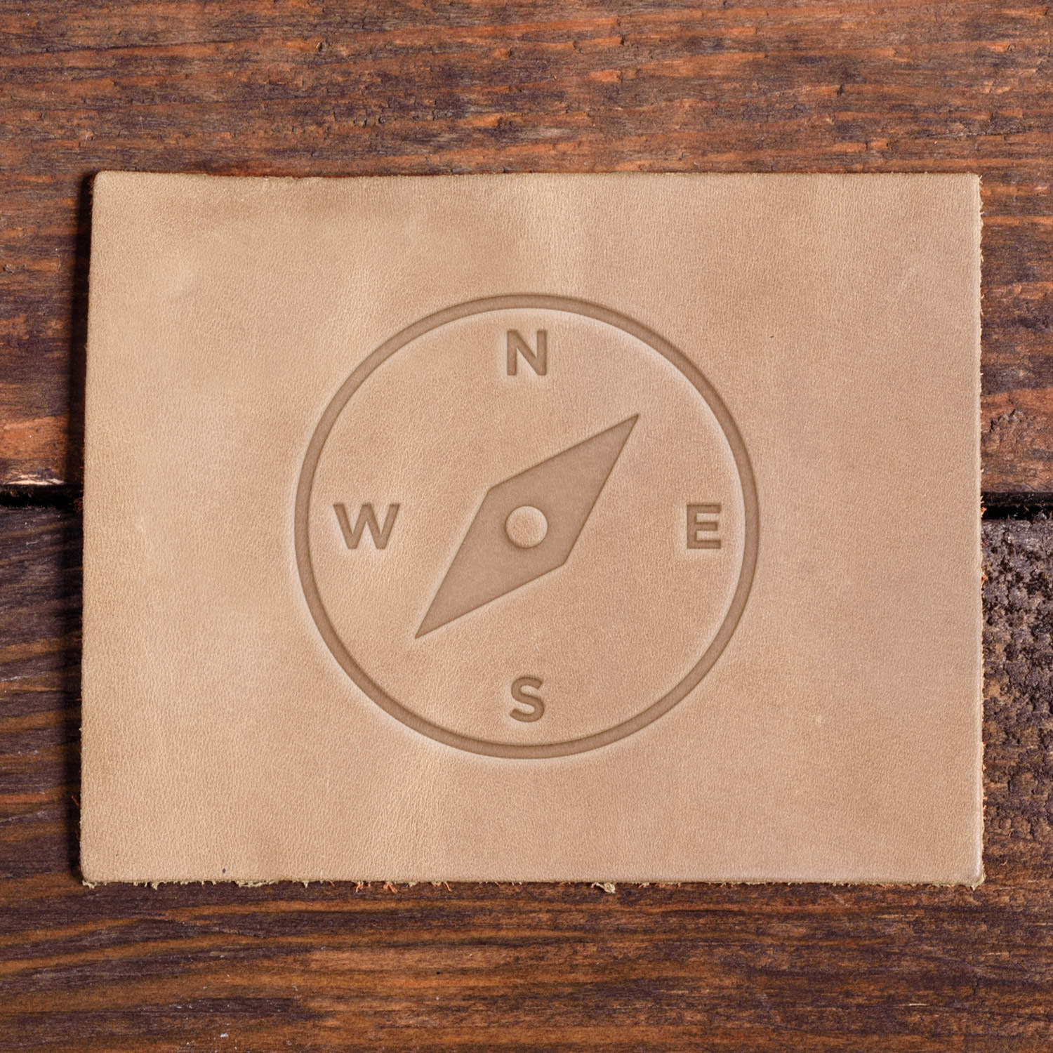 Compass Star Delrin Leather Stamp