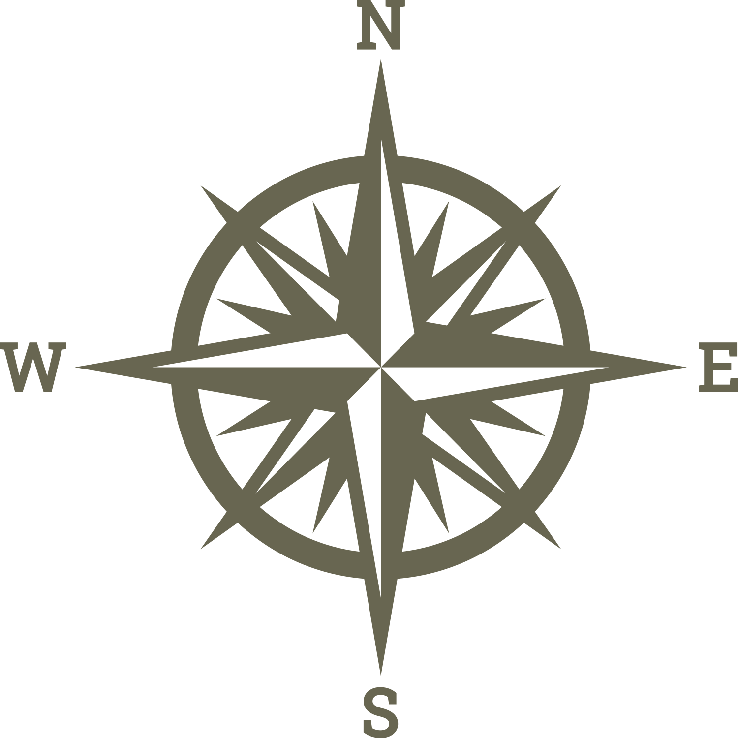 Compass Star Delrin Leather Stamp